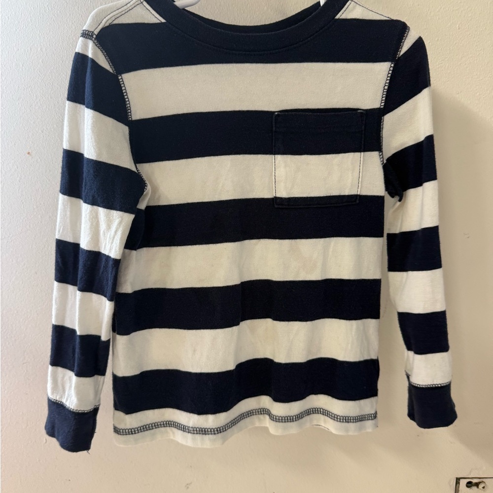 Old Navy Kids Navy and White‎ Striped Long Sleeve Tee